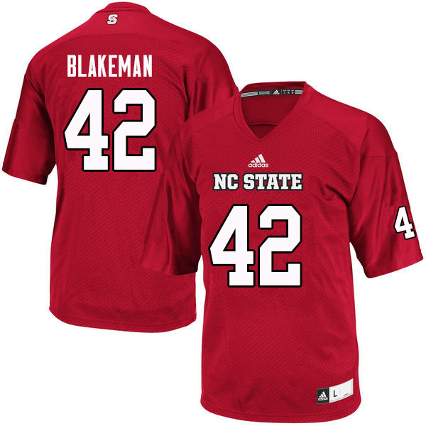 Men #42 Danny Blakeman NC State Wolfpack College Football Jerseys Sale-Red